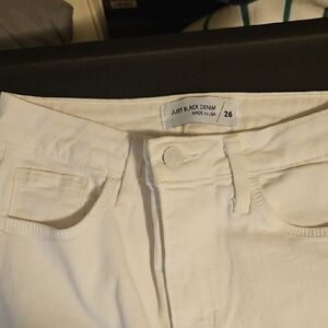 Just Black High Rise White Jeans